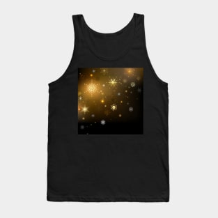 Background with Gold Snowflakes Tank Top